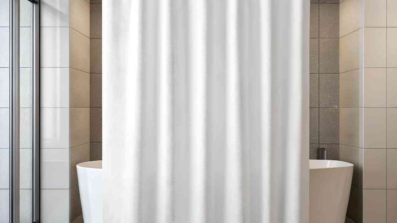 Cortina para banheiro com design elegante e charmoso